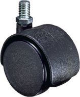HAFELE 660.07.324 Twin Wheel Castor Black 50mm