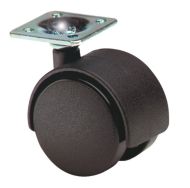 HAFELE 660.63.352 Twin Castor Black Plate 50mm