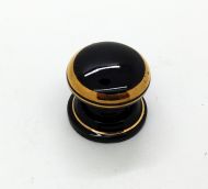 HEATHERLEY Cupboard Knob 30mm Gold Line Bk