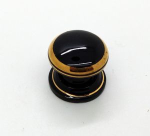 HEATHERLEY Cupboard Knob 30mm Gold Line Bk