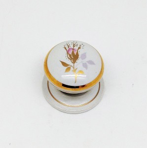 HEATHERLEY Wardrobe Knob 38mm Chintz Rose Wt