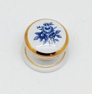 HEATHERLEY Wardrobe Knob 38mm Blue Bouquet Wt