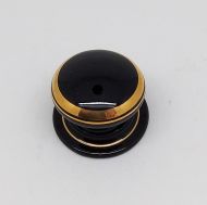 HEATHERLEY Wardrobe Knob 38mm Gold Line Bk