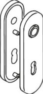 HEWI Backplate For Bathroom Lever Steel Blue
