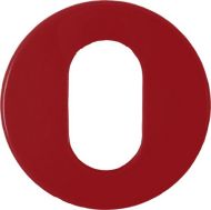 HEWI Escutcheon Oval (52x9) Ruby Red Nylon