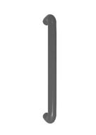 HEWI Pull Handle 250x30mm Anthracite Grey Nylon