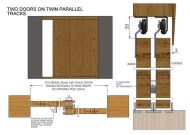COBURN 06006 Twin 60 Wardrobe Sliding Door Gear1800mm 2 Door