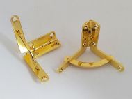  Quadrant Box Hinge 40x44mm Brass Effect