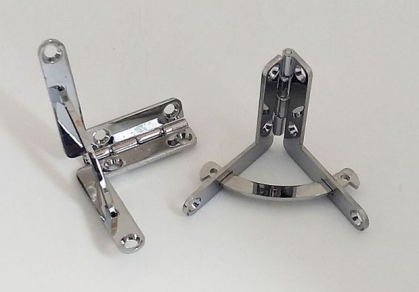 Swansea Timber Quadrant Box Hinge 40x44mm Chrome Effect