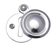  Escutcheon Key Round Covered Polished Chrome