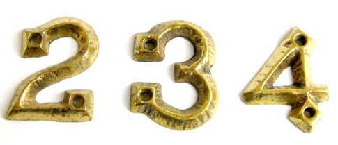 KIRKPATRICK B1976/0 Numeral 1.3/4 '0' Antique Brass