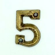 KIRKPATRICK B1976/5 Numeral 1.3/4 '5' Antique Brass