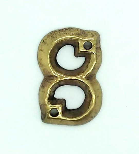 KIRKPATRICK B1976/8 Numeral 1.3/4 '8' Antique Brass