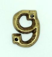 KIRKPATRICK B1976/9 Numeral 1.3/4 '9' Antique Brass