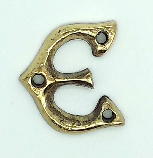 KIRKPATRICK B1976/E Letter 1.3/4 'e' Antique Brass