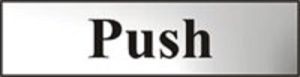  Sign 'push' (hor) 200x50mm CP