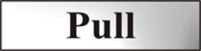  Sign 'pull' (hor) 200x50mm CP