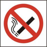  Sign 'no Smoking' SyMBol 100x100mm Self Adhesive