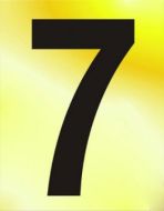  Numeral No 7 50mm Black On Gold