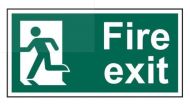  Sign Fire Exit S/Adh 400x200