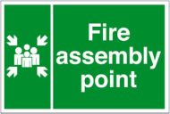  Sign Fire Assembly Point S/Adh 300x200