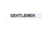  Sign 'gentlemen' 180x26mm Aluminium