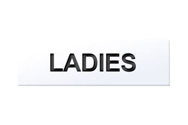  Sign 'ladies' 200x50mm Aluminium
