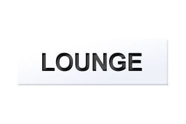  Sign 'lounge' 146x26mm Aluminium