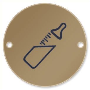  Pictogram Baby Change Room 75mm Dia PB