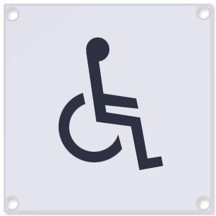  Pictogram Disabled 140x140mm Aluminium