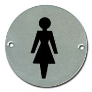  Pictogram Female 75mm Dia Aluminium