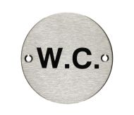  Pictogram WC 75mm Dia SSS