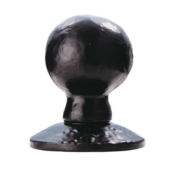 LUDLOW FOUNDRIES Mortice Knob Black Antiquell 60mm Black Antique