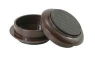 SELECT 050724N Castor Cups (4) Rubber 45mm Brown
