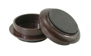 SELECT 050724N Castor Cups (4) Rubber 45mm Brown