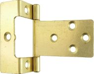  Flush Hinge 50mm Cranked 16mm Electro Brass