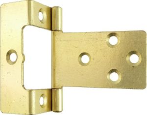  Flush Hinge 50mm Cranked 16mm Electro Brass