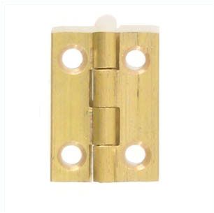  Solid Drawn Brass Butt Hinge 25x19x1.3mm PB