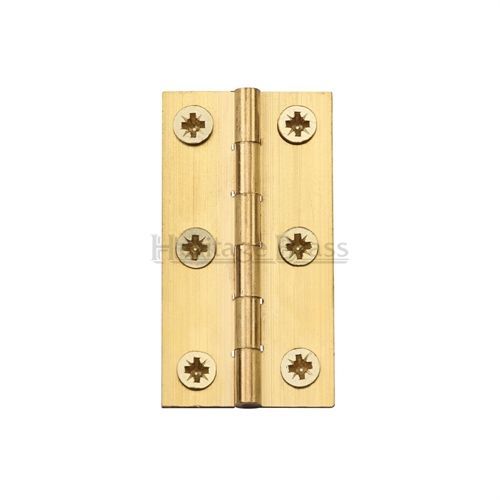 HERITAGE BRASS HG99-115-NB Solid Drawn Brass Butt Hinge 50x28x1.3mm Br