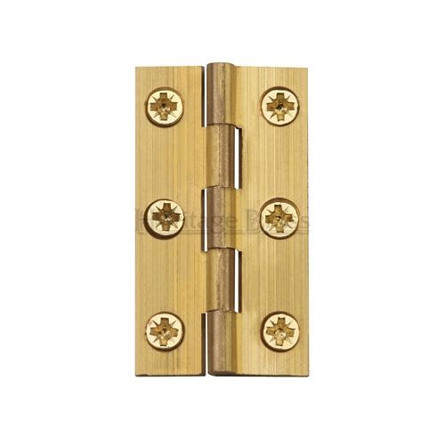 HERITAGE BRASS HG99-120-NB Solid Drawn Brass Butt Hinge 63x35x1.4mm Br