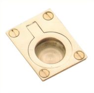 SAMUEL HEATH P1716-A-PB Flush Ring Rectangular 29x38mm PB