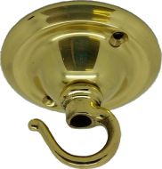  Ceiling Rose With Cable Hole 70mm Polished Brass
