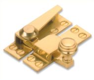  Sash Fastener Straight Arm Knob 70mm Pol Brass