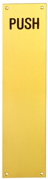  Push Plate 1.2mm 300x75mm 'Push' PB