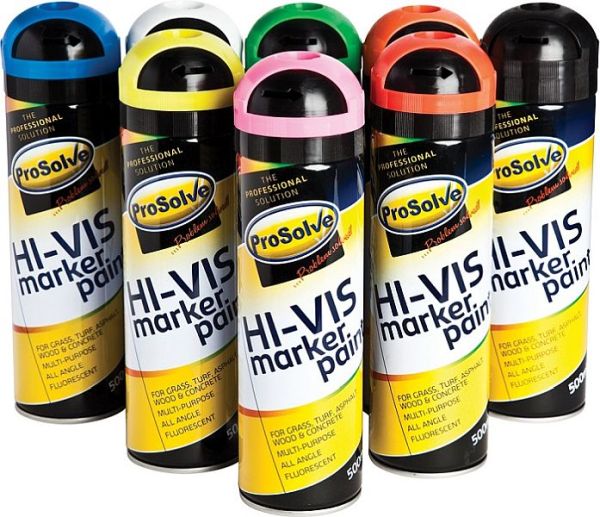 PROSOLVE Hi-vis Marker Paint Fluorescent Yellow 500ml