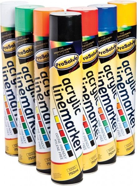 PROSOLVE Line Marker Paint Acrylic Red 750ml