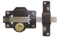 PERRY 11270050BK Long Throw Gate Lock Double 50mm Cylinder