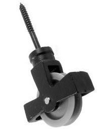 PERRY 41 Single Screw Pulley 44mm Black