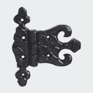  Unequal Fancy Strap Hinge 110x80mm Ant Black