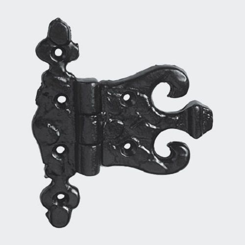  Unequal Fancy Strap Hinge 110x80mm Ant Black